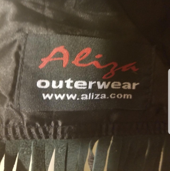 Vintage Y2K Aliza Outerwear Leather Fringe Black Halter Top size XS. - Picture 6 of 6